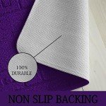 Purple Ultra Plush Bathroom Mats Set of 2
