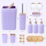 Light Purple 17 piece Bathroom Accessories Set