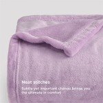 Light Purple Fleece Throw Blanket for Sofa and Bed