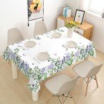 Purple Floral Wipe Clean Rectangular Tablecloth (110x140cm)