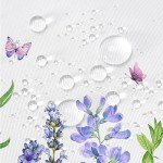 Purple Floral Wipe Clean Rectangular Tablecloth (110x140cm)