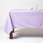 Mauve Cotton Tablecloth for 4 to 6 Seaters