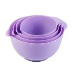 Purple Stackable Mixing Bowl Set (4 Pieces)