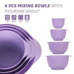 Purple Stackable Mixing Bowl Set (4 Pieces)