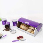 Purple Metallic Bread Bin and Canister Set