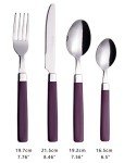 Purple 16-Piece Stainless Steel Cutlery Set