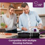 Purple Chef's Star 9-Piece Cookware Set