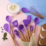 12-Piece Purple Silicone Kitchen Utensils Set
