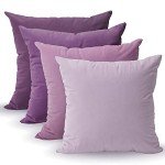 Set of 4 Purple Velvet Cushion Covers 45x45 cm