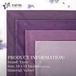 Set of 4 Purple Velvet Cushion Covers 45x45 cm