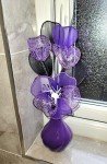 Purple Flourish Vase with Artificial Flowers – Stylish Decor