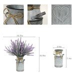 Purple Artificial Lavender in Decorative Metal Vase