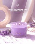 Large Lavender Soy Candles with 3 Wicks