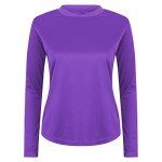 Purple Long Sleeve Gym Top for Women