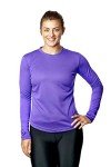 Purple Long Sleeve Gym Top for Women