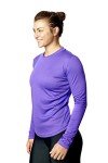 Purple Long Sleeve Gym Top for Women