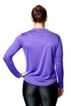 Purple Long Sleeve Gym Top for Women
