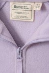 Purple Microfleece Zip-Up Sweater for Women