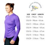 Purple Long Sleeve Gym Top for Women