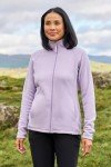 Purple Microfleece Zip-Up Sweater for Women