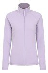 Purple Microfleece Zip-Up Sweater for Women