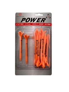 Zero Friction 3-Inch Orange Golf Tees - 20 Pack
