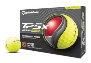 TaylorMade 2024 TP5X Yellow Golf Balls - Dozen