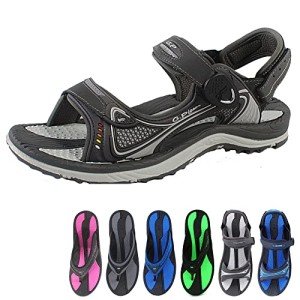 Gold Pigeon Signature Sports Sandals - Black Grey
