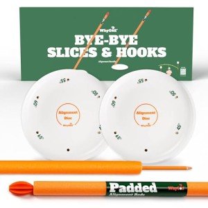 WHYGOLF Alignment Discs and Rods - Golf Swing Trainer