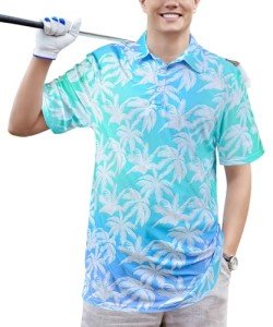 Blue Quick-Dry Men's Golf Polo Shirt