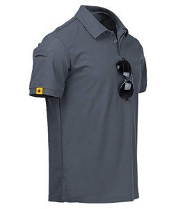 Men's Tactical Golf Polo Shirt - Grey 3XL