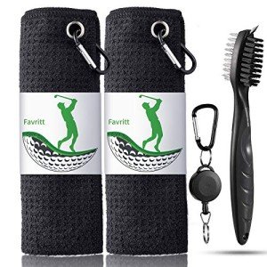 Favritt Golf Towel Set with Carabiner Clips
