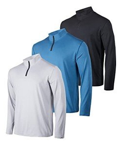 Men's Quarter Zip Golf Sweatshirt – 3 Pack