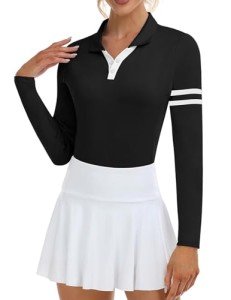 Soneven Women's Moisture-Wicking Long Sleeve Golf Polo