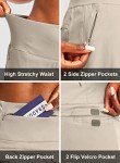High Waisted Golf Skorts with 5 Pockets - Khaki