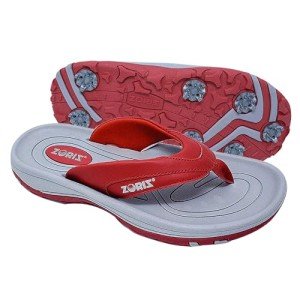 ZORIZ Golf Sandals with Removable Spikes - Red