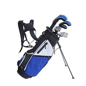 YAGENICE Men's Complete Golf Club Package Sets,10-Piece Set- Mens Right Hand, Alloy Clubs, Fairway Wood, Hybrid, Irons, Golf Rack Bag (Iron)