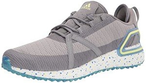 Adidas Men's Spikeless Golf Shoes - Grey/Yellow, Size 13