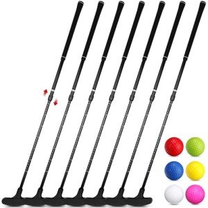 Wettarn Adjustable Mini Golf Putter Set with Balls