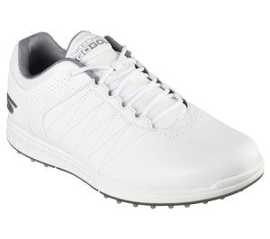 Skechers Men's Spikeless Golf Shoe, White/Gray