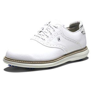 FootJoy Men's Traditions Golf Shoes - White, Size 9