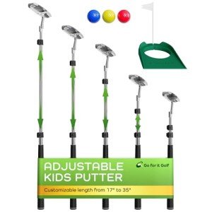 Adjustable Kids Golf Putter with 3 Balls & Cup