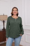 Stylish Women's Long Sleeve Henley Sweater Top