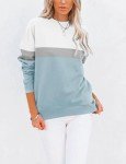 Cute Colorblock Long Sleeve Sweatshirt for Women