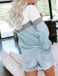 Cute Colorblock Long Sleeve Sweatshirt for Women