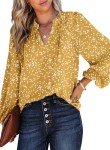Alicia Floral V-Neck Long Sleeve Top for Women