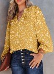 Alicia Floral V-Neck Long Sleeve Top for Women