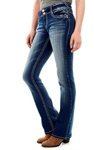 WallFlower Women's Curvy Bootcut Stretch Jeans, Jenna
