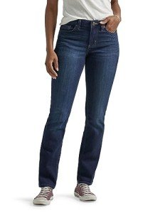 Lee Women's Mid Rise Straight Leg Jeans - Nightshade
