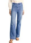 High Waist Wide Leg Bootcut Denim Jeans - Ashleigh Blue